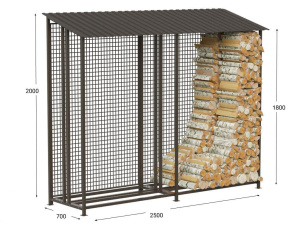 Дровница "Лофт 250/70" с сеткой 