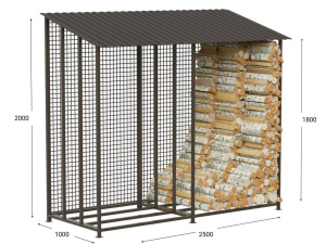 Дровница "Лофт 250/100" с сеткой